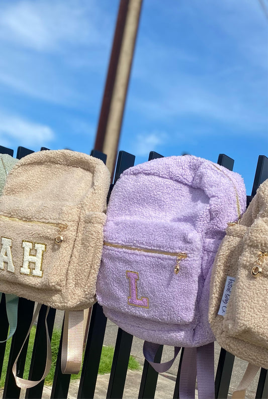 Lilac Teddy Backpack