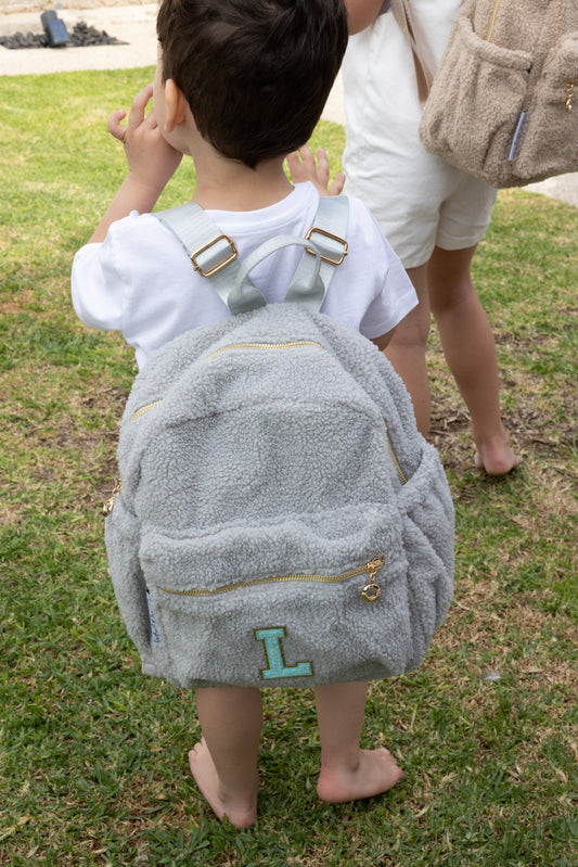 Grey Teddy Backpack